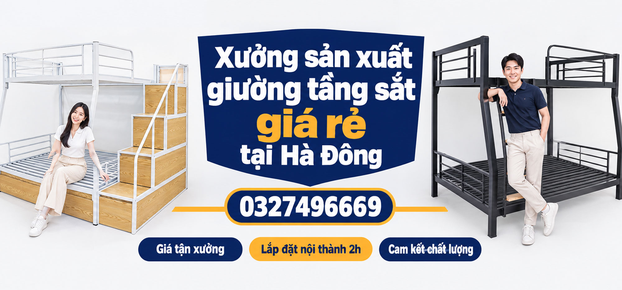 Xưởng giường tầng sắt giá rẻ ại Hà Đồng Hà Nội