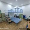 Giường sắt 2 tầng 1m4 x 2m kết hợp bậc gỗ